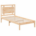 Massivholzbett 100x220 cm mit Lattenrost, Einzelbett ohne Matratze