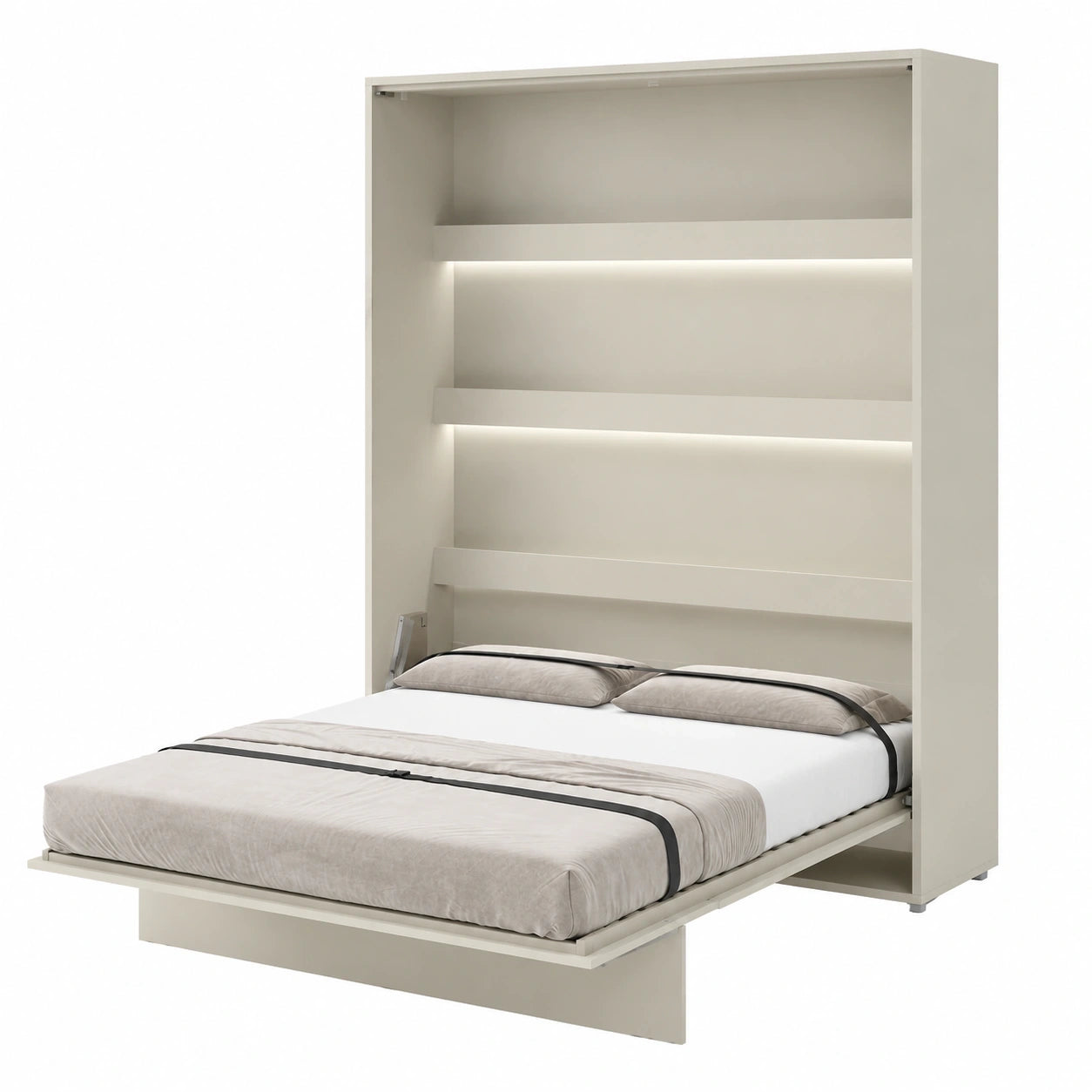 Vertikales Schrankbett MEBLINI BC-12 mit Lattenrost, 160x200cm, Kaschmir
