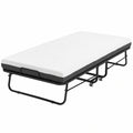 Faltbares Gästebett 80x190 cm mit 13 cm Memoryschaum-Matratze, Stabil bis 210 kg, Metallrahmen mit Rollen