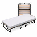 Klappbares Komfort-Feldbett 90x200 cm mit Lattenrost, Matratze und Staubbezug, Stabil und Mobil, Hergestellt in Italien