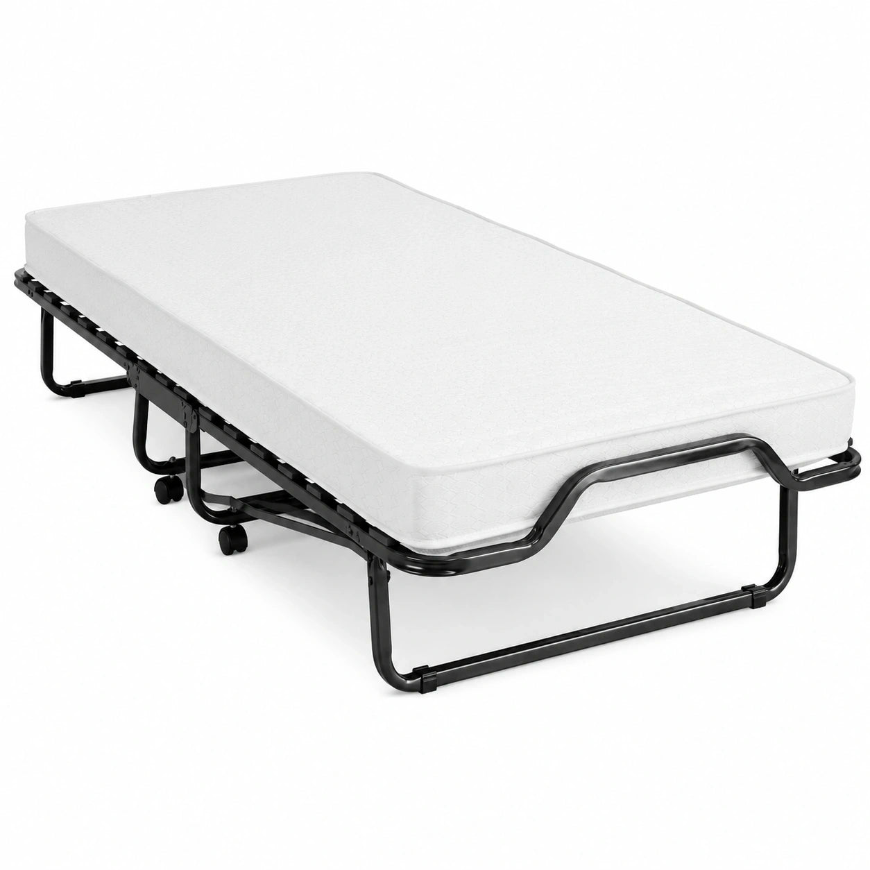 Beautissu Klappbares Gästebett 90x200 cm – Faltbares Reisebett mit Schutzhülle & Komfortmatratze