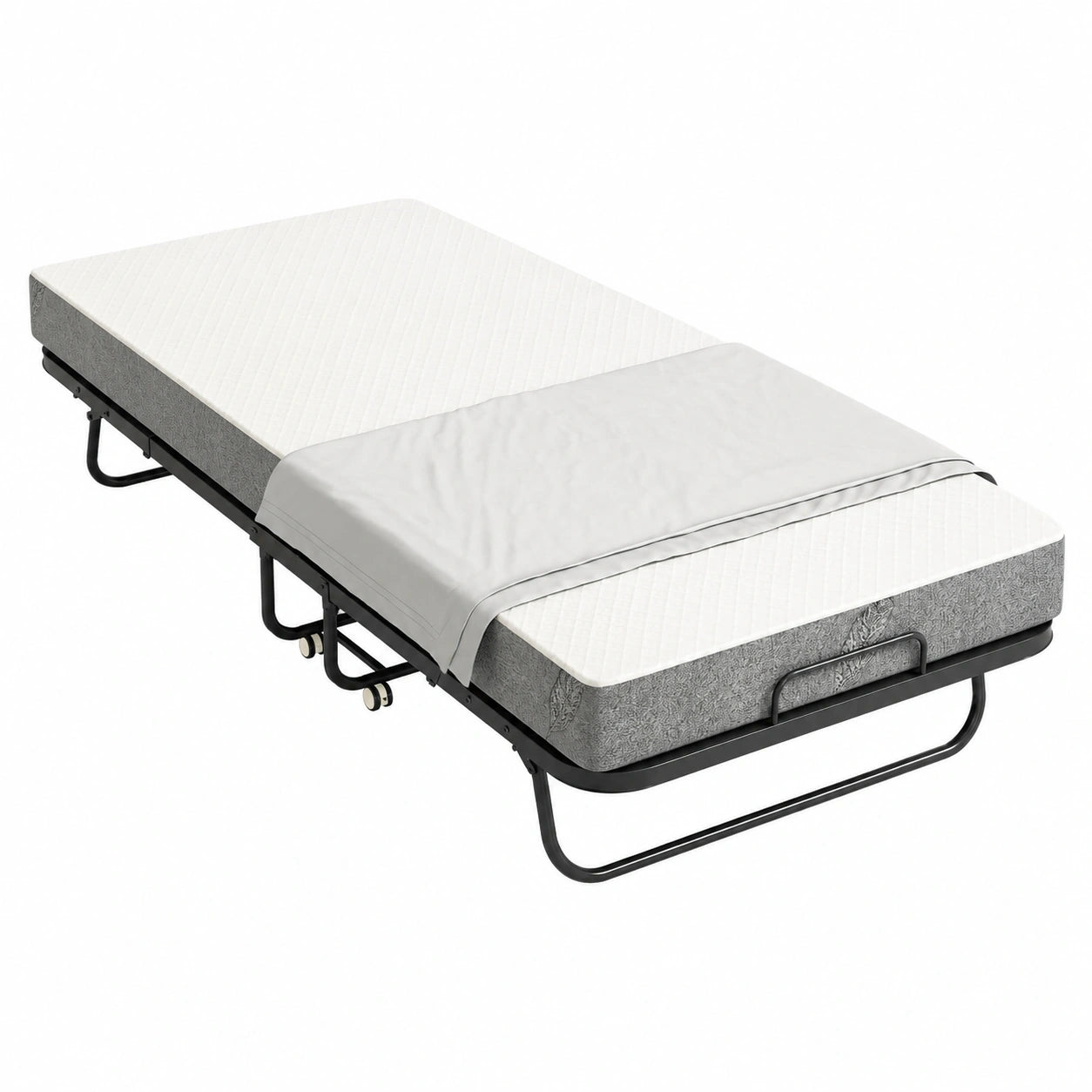 Faltbares Klappbett 90x200cm mit 13cm Hochdichter Schaumstoffmatratze, Tragfähigkeit 200kg, Ideal für Gäste, Schlafzimmer, Büro, Wohnzimmer