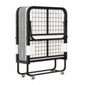 ISOSIL Klappbett 90x200cm mit 13cm Schaumstoffmatratze und Metallrahmen, klappbar, bis 200 kg belastbar, inklusive Rollen