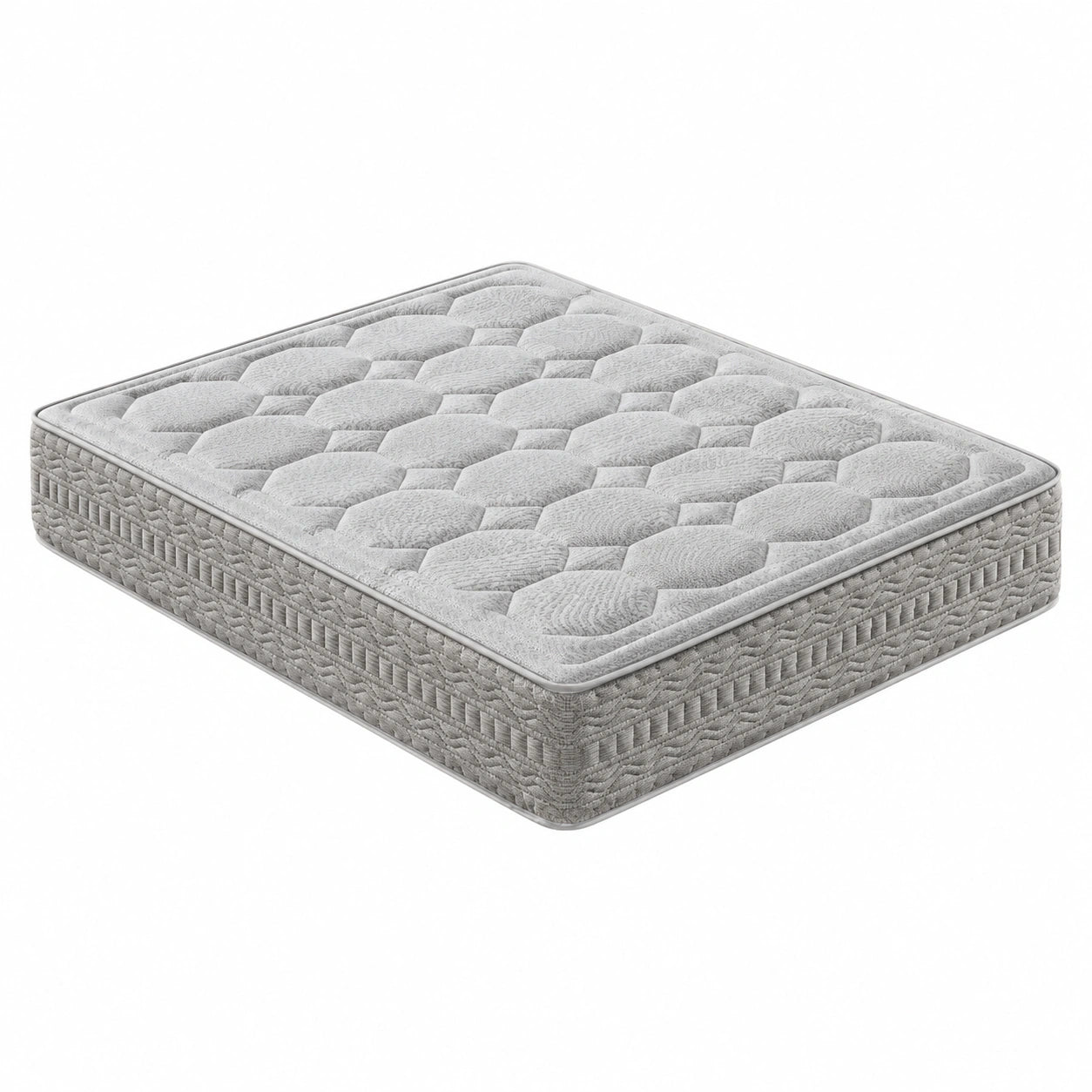 LUXIABED 140x200 cm Matratze, Memory-Foam, doppelseitig, mittlere Härte, atmungsaktiv, hygienisch, Einzelbett, Grau, Modell Royal Fresh 32 cm