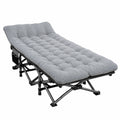 Faltbares Campingbett bis 200 kg, mit Seitentasche für Indoor und Outdoor