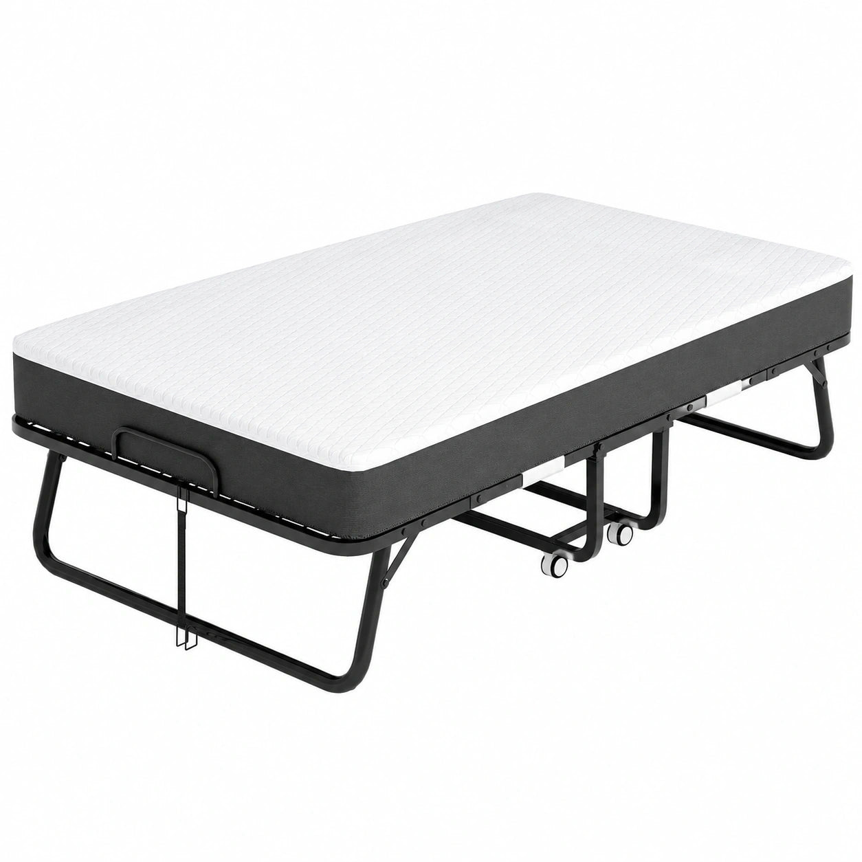 Klappbares Gästebett 120x190 cm mit Memory-Schaum und Rollen, Platzsparendes Faltbett bis 200 kg Tragkraft, inklusive Staubschutzhülle