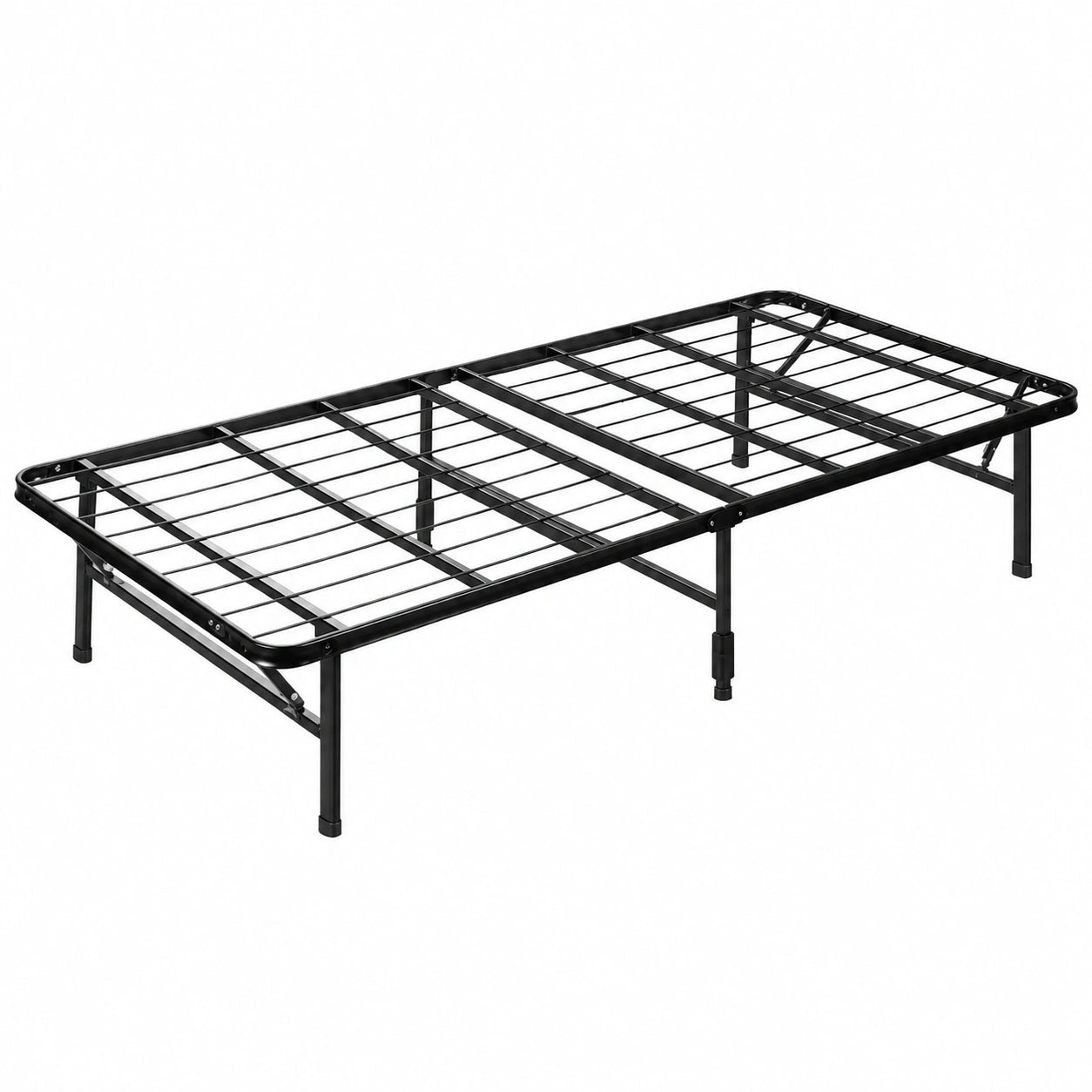 Zinus Metall-Klappbett 90x190 cm - Ideal für Gäste - Mit Stauraum - Schwarz