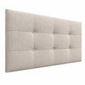 DHOME Gepolstertes Kopfteil 8 cm, Stoff & Kunstleder, Beige, 95 cm