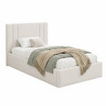 Modernes Polsterbett 100x200 Beige mit Stauraum - Oeko-TEX zertifiziert - Hergestellt in der EU